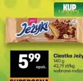 Ciastka Jeżyki 140g 42,79zł/kg wybrane rodzaje