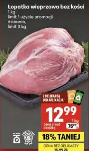 Łopatka wieprzowa bez kości