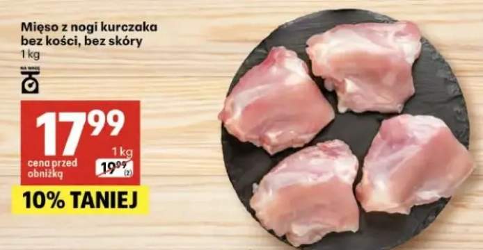 Mięso z nogi kurczaka bez kości, bez skóry