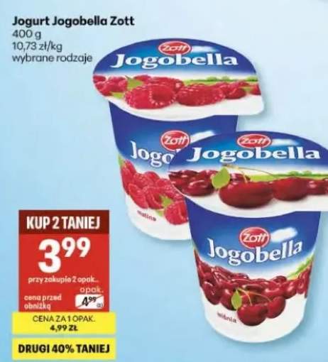 Jogurt Jogobella Zott wybrane rodzaje