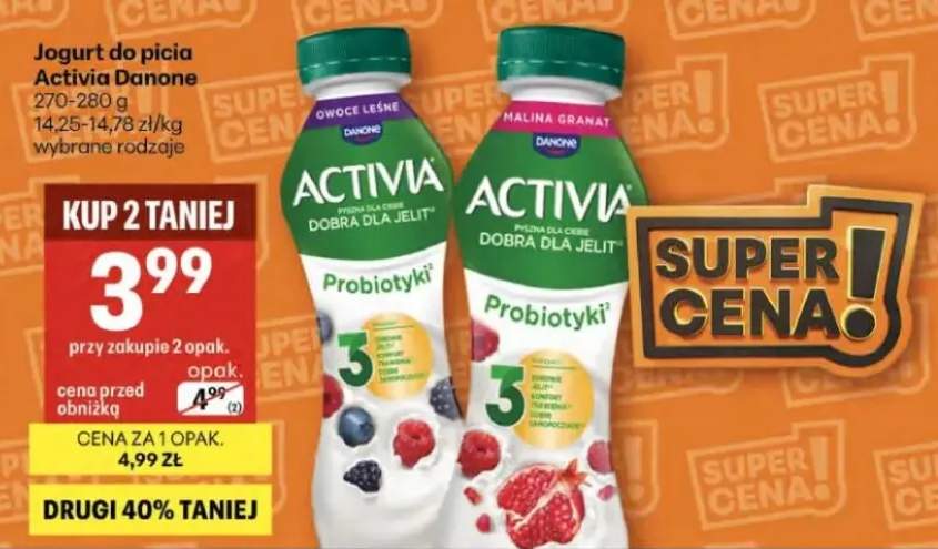 Jogurt do picia Probiotyki malina granat