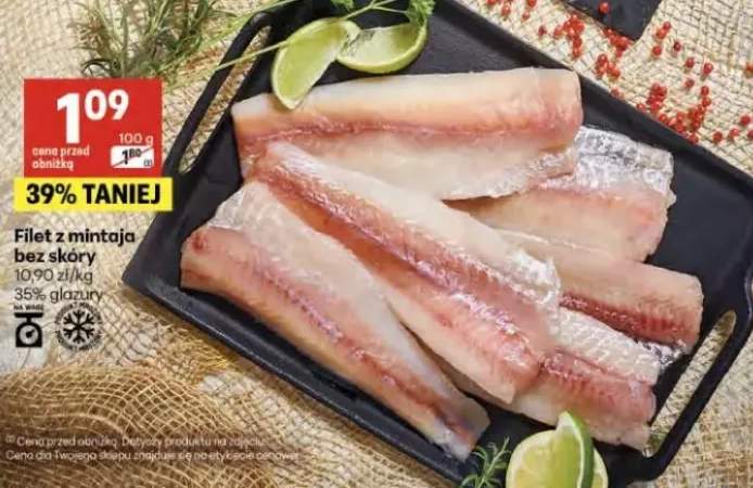 Filet z mintaja bez skóry 35% glazury