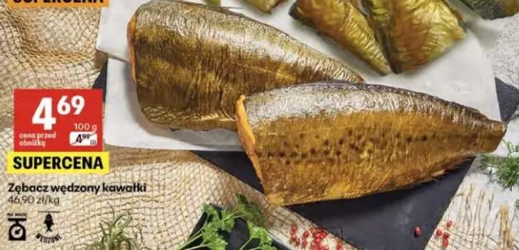 Zębacz wędzony kawałki