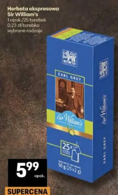 Herbata ekspresowa Sir William's Earl Grey