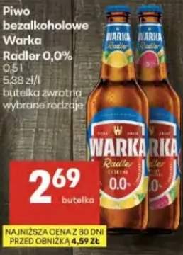 Piwo bezalkoholowe Radler butelka bezwrotna wybrane rodzaje