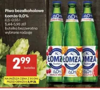 Piwo bezalkoholowe Łomża butelka bezwrotna wybrane rodzaje