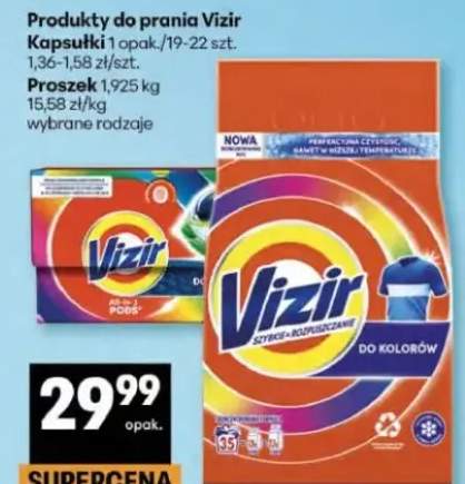 Produkty do prania Vizir Kapsułki, Proszek wybrane rodzaje