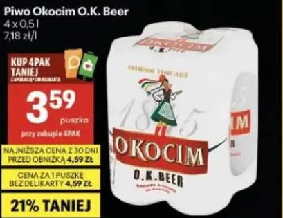 Piwo Okocim O.K. Beer