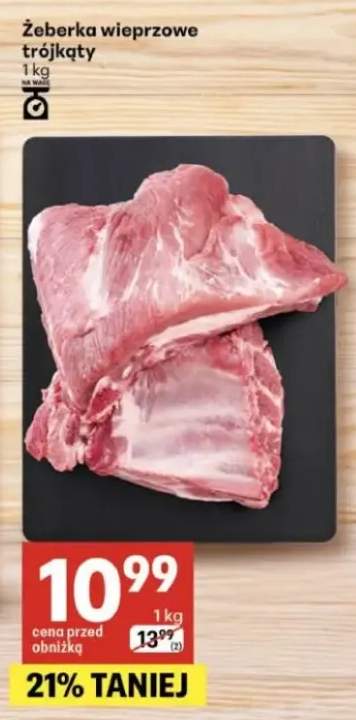 Żeberka wieprzowe trójkąty