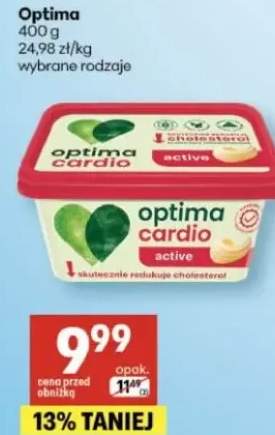 Margaryna Optima Cardio wybrane rodzaje