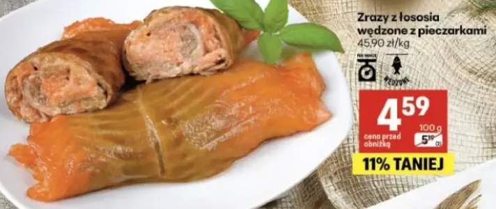 Zrazy z łososia wędzone z pieczarkami