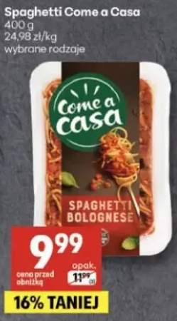 Spaghetti Come a Casa wybrane rodzaje
