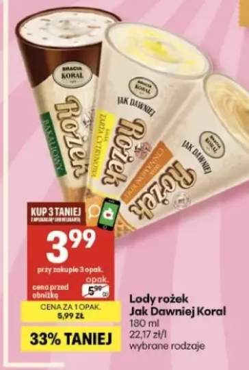 Lody rożek Jak Dawniej bakaliowo-kawowy