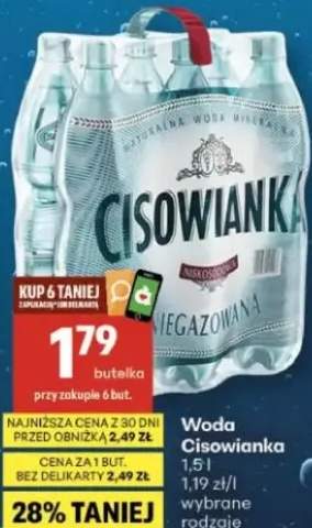 Woda Cisowianka niegazowana