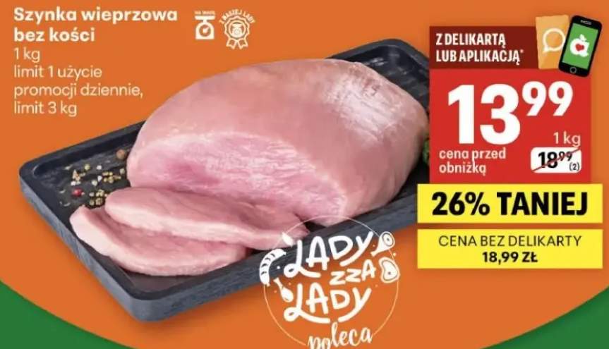 Szynka wieprzowa bez kości