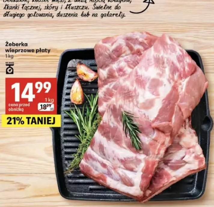 Żeberka wieprzowe płaty