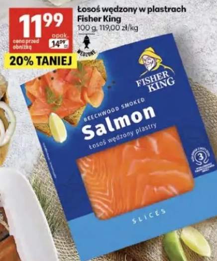 Łosoś wędzony w plastrach