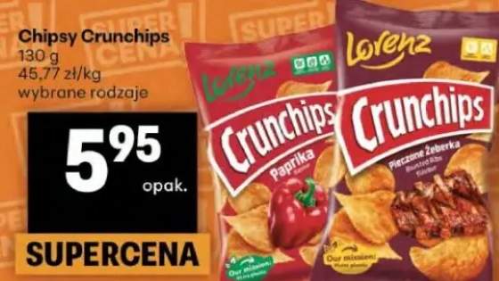 Chipsy Crunchips wybrane rodzaje