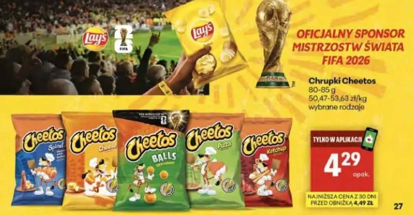 Chrupki Cheetos wybrane rodzaje