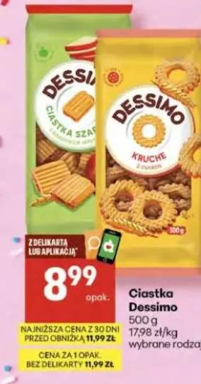 Ciastka Dessimo wybrane rodzaje