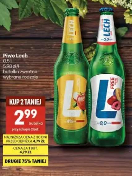 Piwo Lech butelka zwrotna wybrane rodzaje