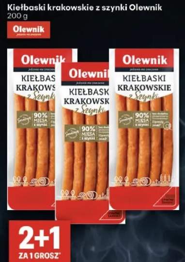 Kiełbaski krakowskie z szynki Olewnik