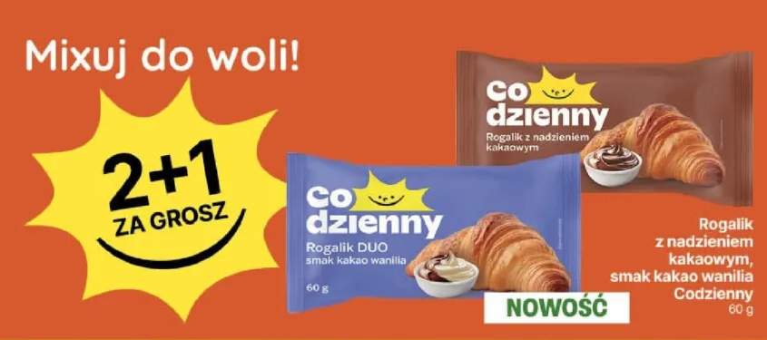 Rogalik z nadzieniem kakaowym smak kakao wanilia Codzienny