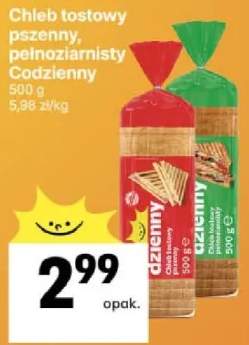 Chleb tostowy pszenny pełnoziarnisty Codzienny