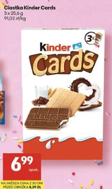 Ciastka Kinder Cards