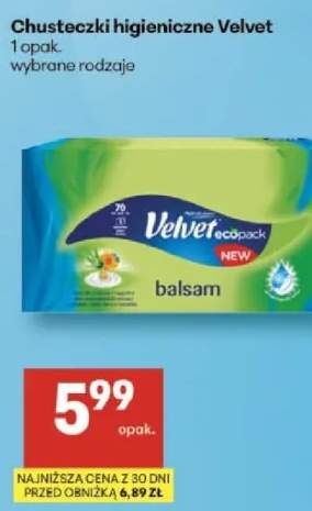 Chusteczki higieniczne Velvet