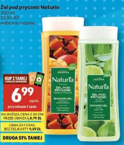 Żel pod prysznic Naturia aloes i limonka Joanna