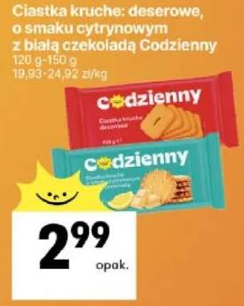 Ciastka kruche o smaku cytrynowym z białą czekoladą Codzienny