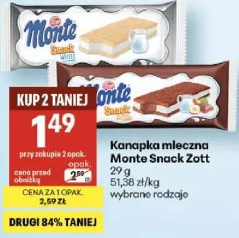 Kanapka mleczna Monte Snack Zott