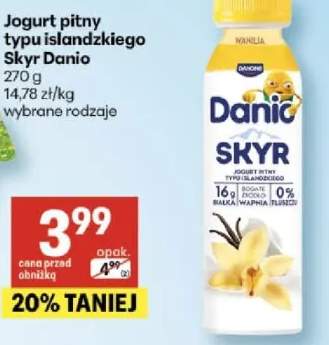 Jogurt pitny typu islandzkiego Skyr Danio