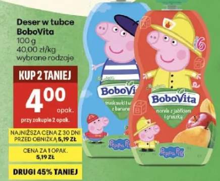 Deser w tubce BoboVita morele z jabłkiem i gruszką