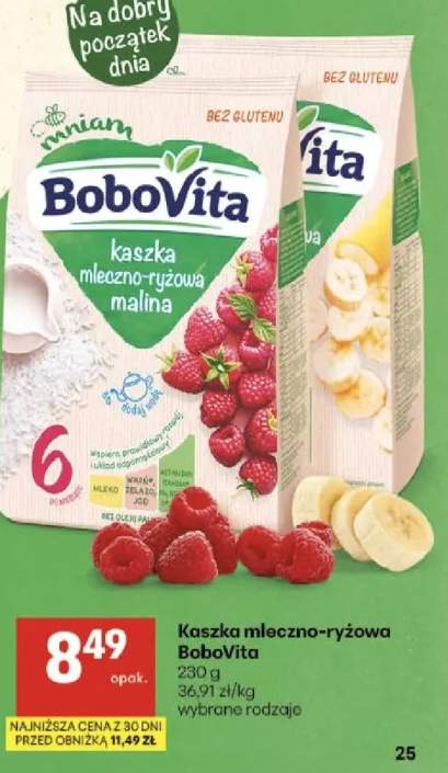 Kaszka mleczno-ryżowa malina BoboVita
