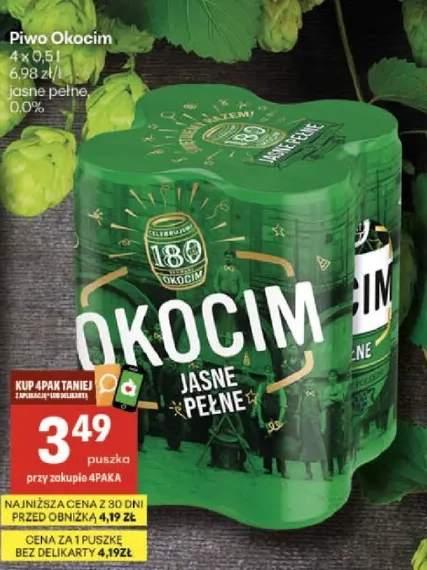 Piwo Okocim Jasne Pełne 4-pak