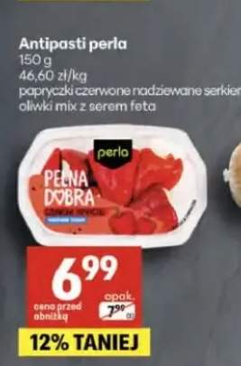 Antipasti papryczki czerwone nadziewane serkiem perla