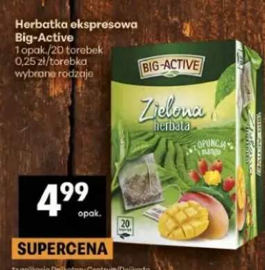 Herbatka ekspresowa Big-Active Zielona herbata opuncja i mango