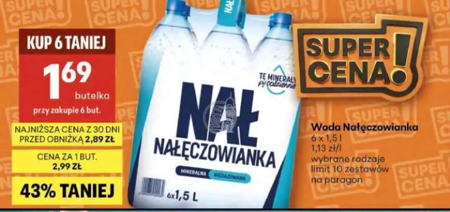 Woda Nałęczowianka 6-pak 1,5l