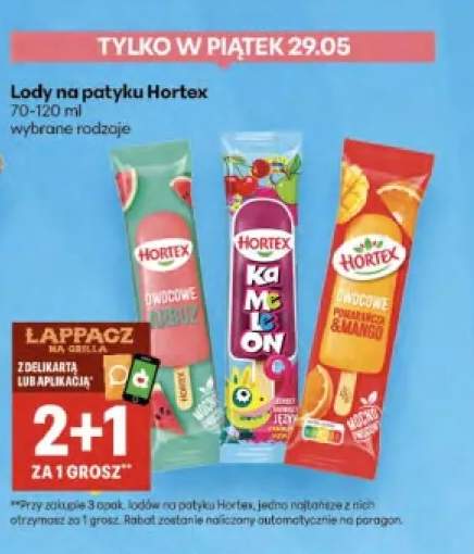 Lody na patyku Hortex Owocowe Arbuz
