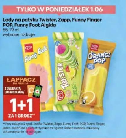 Lody na patyku Twister Algida