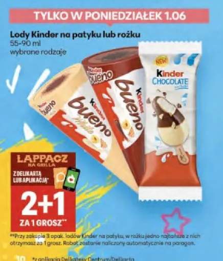 Lody Kinder Chocolate na patyku