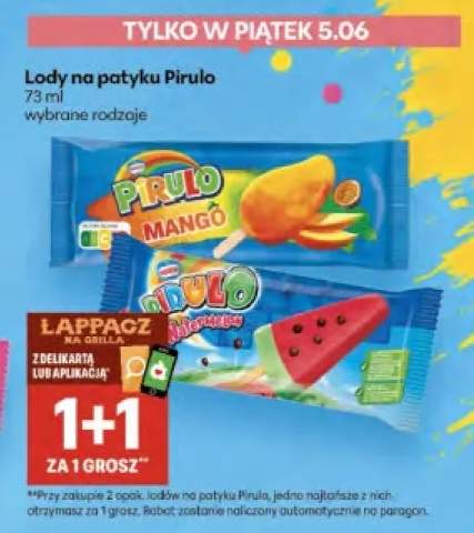 Lody na patyku Pirulo Mango