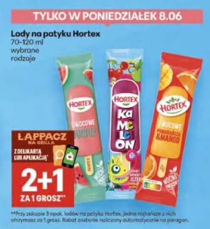 Lody na patyku Hortex Owocowe Arbuz