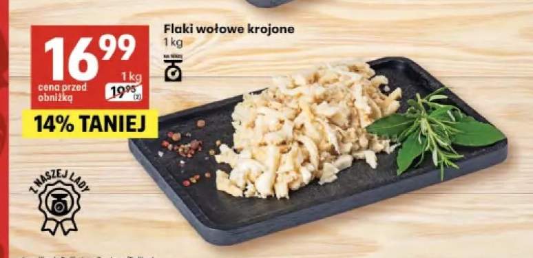 Flaki wołowe krojone