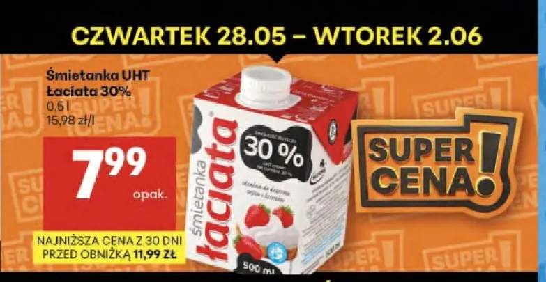 Śmietanka UHT Łaciata 30%