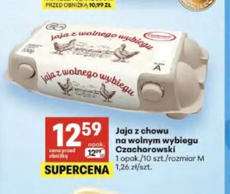 Jaja z chowu na wolnym wybiegu Czachorowski rozmiar M