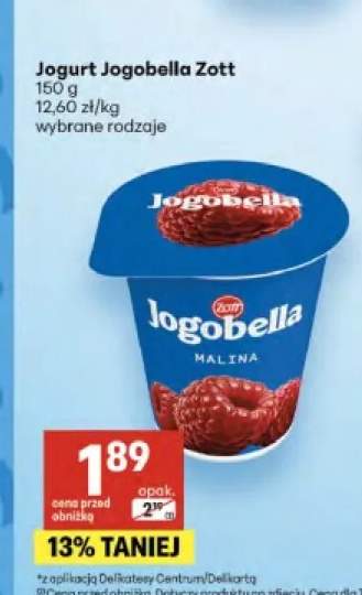 Jogurt Jogobella Zott malina
