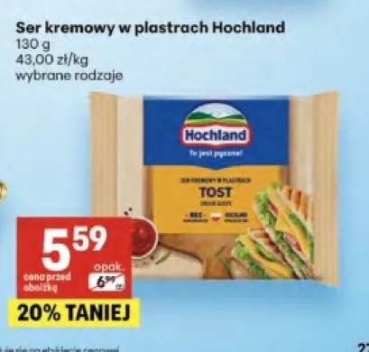 Ser kremowy w plastrach Tost Hochland